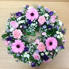 Pink and Purple Wreath