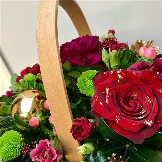 Festive Luxury Floral Basket Simpsons Florists Inverness